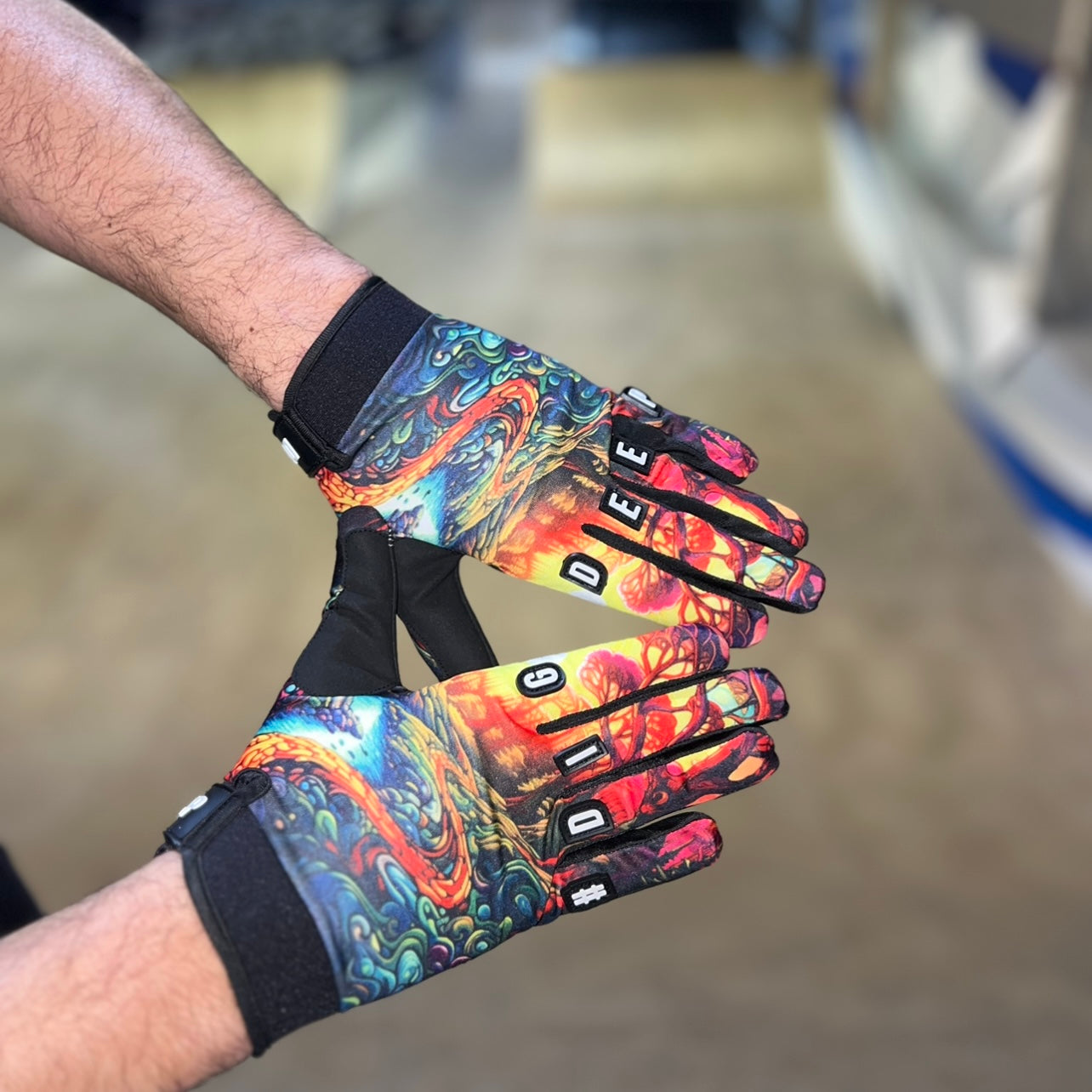 Trippy Forest Gloves